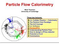 Particle Flow Calorimetry and ILC Detector Design - Center for High ...