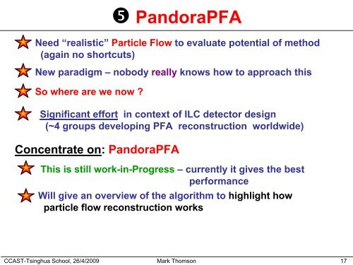 Particle Flow Calorimetry and ILC Detector Design - Center for High ...