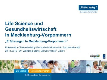 Dr. Wolfgang Blank, GeschÃ¤ftsfÃ¼hrer BioTechnikum - Wirtschaftsrat ...