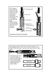 Operation of the Point Forming Die - Corbin Bullet Swaging