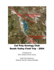 Cal Poly Geology Club Death Valley Field Trip â 2004