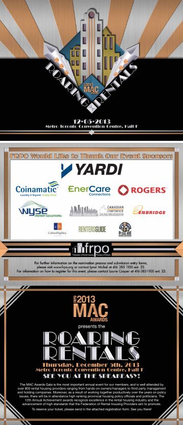 2013 MAC Awards Gala - FRPO