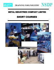 SHORT COURSES - Metal Industries Company Limited