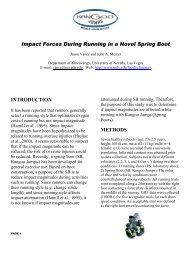 Impact Forces During Running in a Novel Spring Boot - Kangoo Jumps