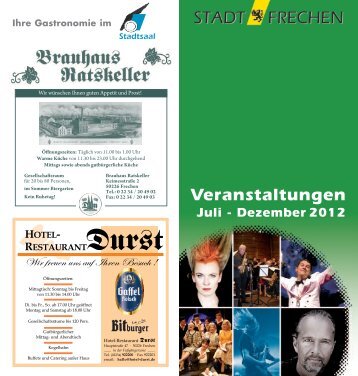 Die., 23. Oktober, 20 Uhr Heisse Zeiten â€“ Weiblich ... - Stadt Frechen