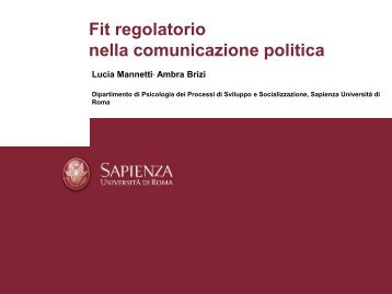 Giudizio generale del politico - Dipartimento di Psicologia dei ...