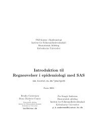 Introduktion til RegneÃ¸velser i epidemiologi med SAS - KÃ¸benhavns ...