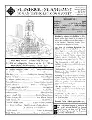 Download Bulletin (PDF) - St. Patrick-St. Anthony Church