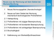 Neues aus der Normung auf dem Gebiet der ... - NASG