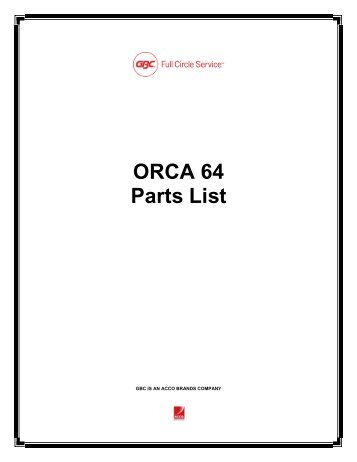 ORCA 64 Parts List