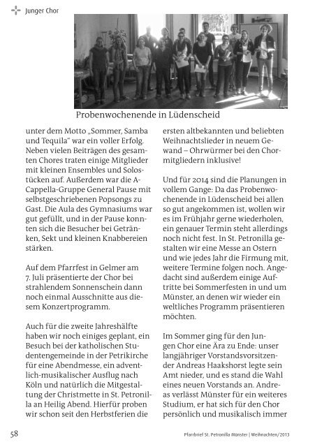 Pfarrbrief Weihnachten 2013 - St. Petronilla