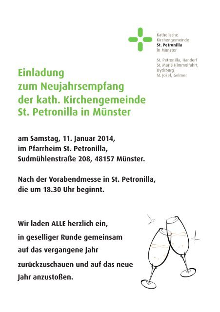 Pfarrbrief Weihnachten 2013 - St. Petronilla