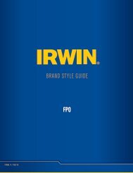 BRAND STYLE GUIDE FPO - Irwin Tools