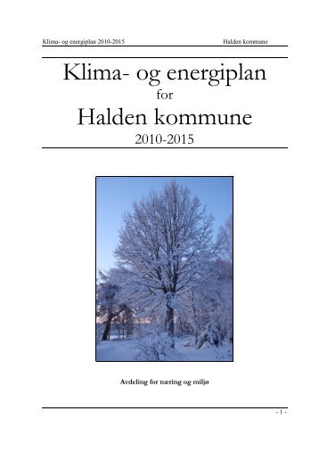 Klima- og energiplan Halden kommune