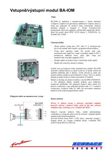 VstupnÄ/vÃ½stupnÃ­ modul BA-IOM