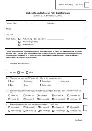 Orebro Musculoskeletal Pain Questionnaire (OMPQ)