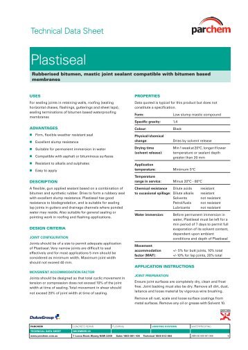 Plastiseal TDS - Parchem