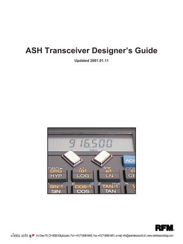 ASH Transceiver Designer's Guide - wireless world AG