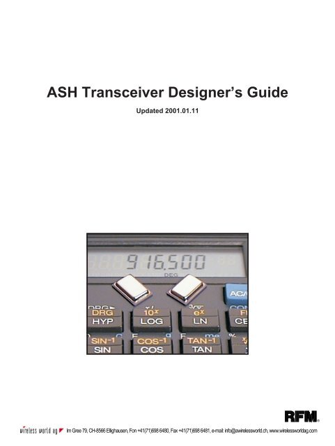 ASH Transceiver Designer's Guide - wireless world AG