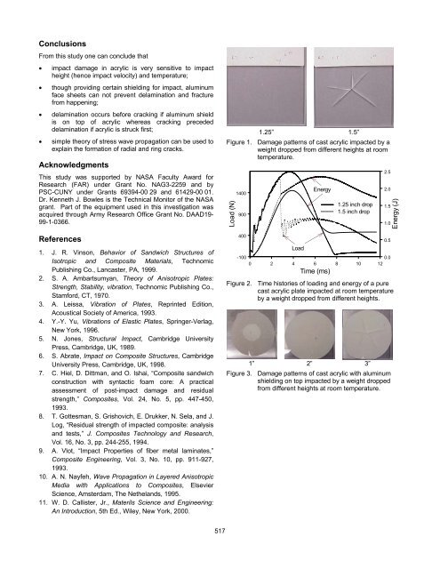 Impact Delamination and Fracture in Aluminum/Acrylic Sandwich ...