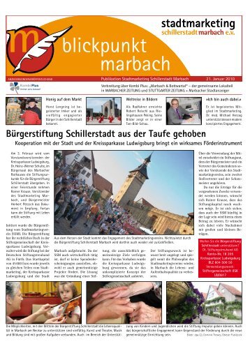 Download des Blickpunkts - Stadtmarketing Schillerstadt Marbach eV