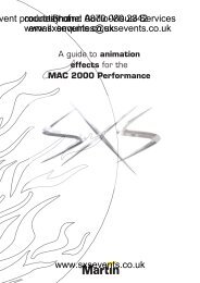 Lighting - Martin MAC-2000-Animation-details - SXS Events