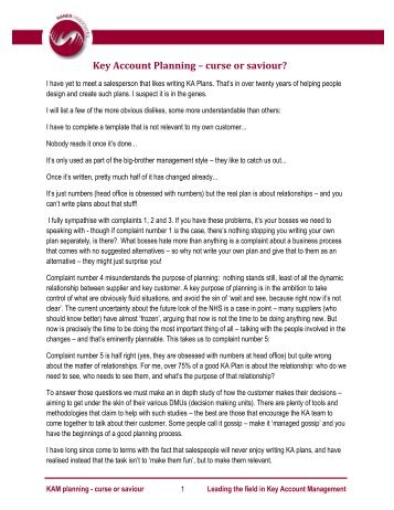 Key Account Planning -curse or saviour.pdf - Pharma