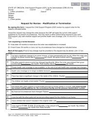 Request for Review - Modification or Termination - Oregon Child ...