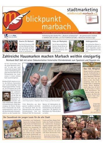 blickpunkt marbach blickpunkt marbach - Stadtmarketing ...