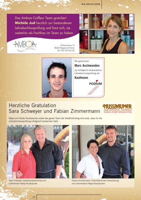 Ausgabe August 2010 - STADTmagazin Rapperswil-Jona