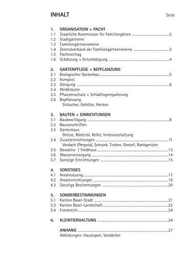 Familiengartenordnung - Stadtgärtnerei - Basel-Stadt