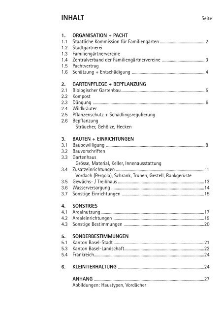 Familiengartenordnung - Stadtgärtnerei - Basel-Stadt