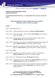 program konferencije - Hrvatska udruga medicinskih sestara