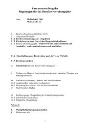 Zusammenstellung der Regelungen - Bvj.nibis.de
