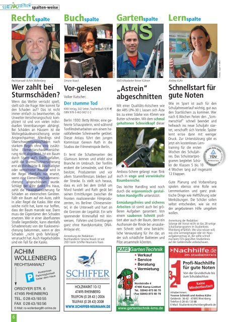 Stadtmagazin Rheinberg â€¢ Ausgabe Nr.12