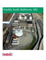 Facility Audit: Baltimore, MD - Clean Harbors