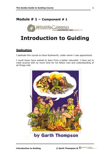 Download the Introduction to Guiding Component - WildlifeCampus