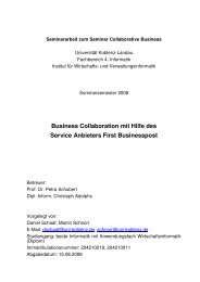 Business Collaboration mit Hilfe des Service Anbieters First ...