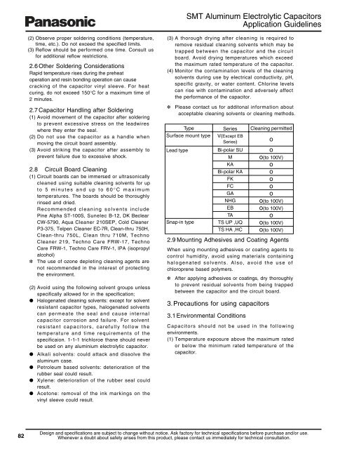 Surface Mount Type Aluminum Electrolytic Capacitors - Panasonic