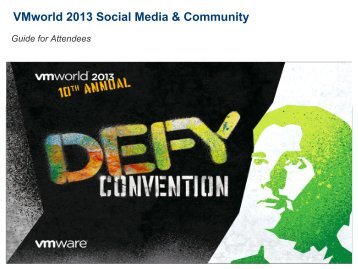 VMworld 2013 Social Media & Community - VMware