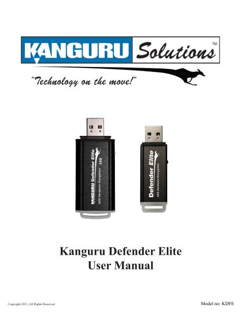 Kanguru Defender Elite User Manual - Warranty Life
