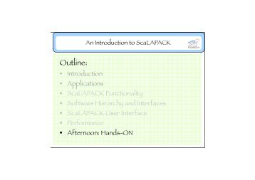 ScaLAPACK Hands-ON