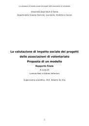 La valutazione di impatto sociale dei progetti delle ... - Cesvot