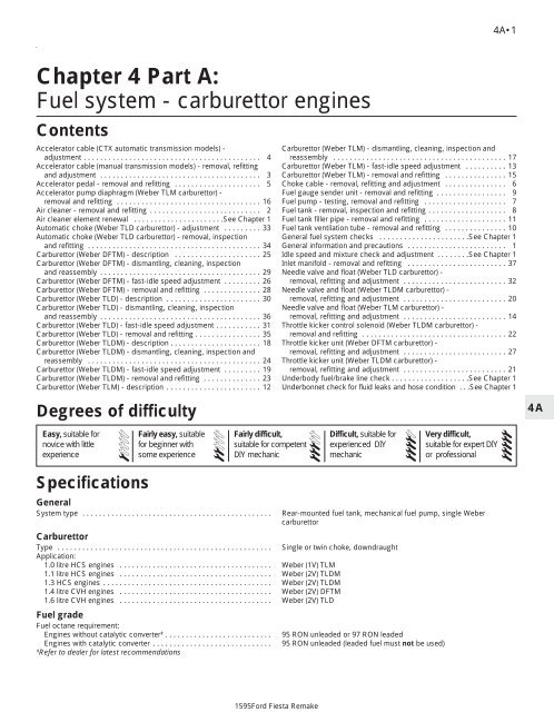 Chapter 1 Routine maintenance and servicing