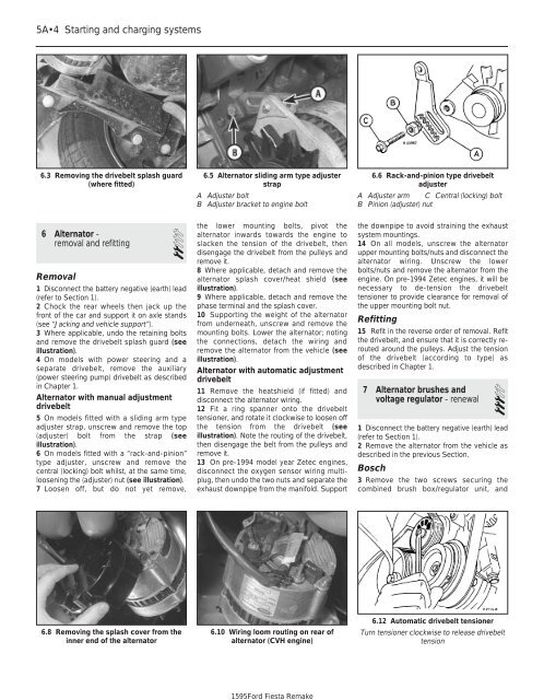 Chapter 1 Routine maintenance and servicing