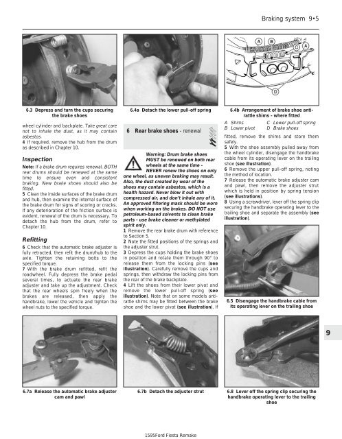 Chapter 1 Routine maintenance and servicing