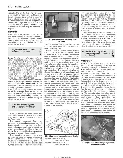 Chapter 1 Routine maintenance and servicing