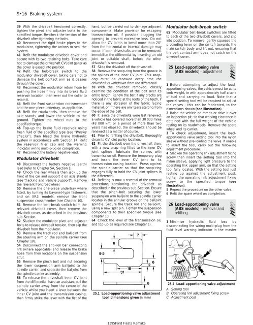 Chapter 1 Routine maintenance and servicing