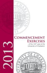 University of Charleston Commencement Program 2013