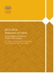 Statement of Intent 2013 to 2016 - Human Rights Commission